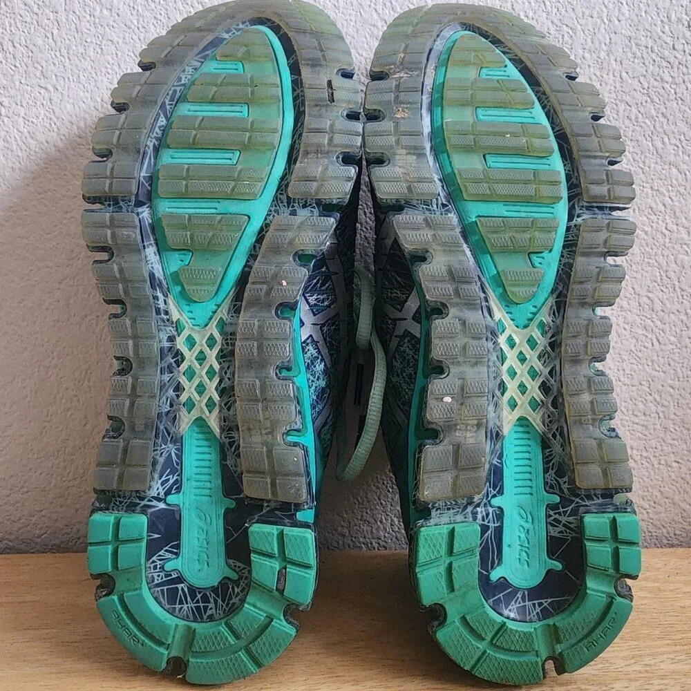 Asics Gel Quantum 360 Shoes Womens Size 7.5 Navy Teal Running Sneakers T5J6N